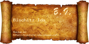 Bischitz Ida névjegykártya
